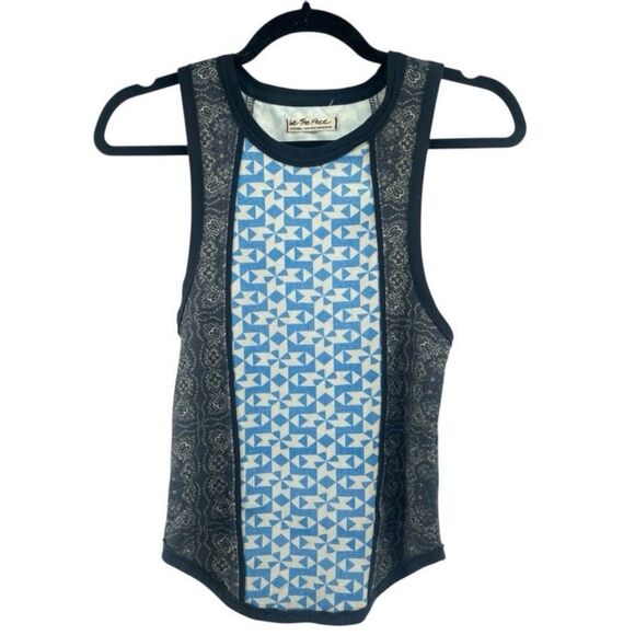 Free People We The Free Too Hot to Handle Boho Tank XS Cotton Geometric Print - Picture 2 of 8